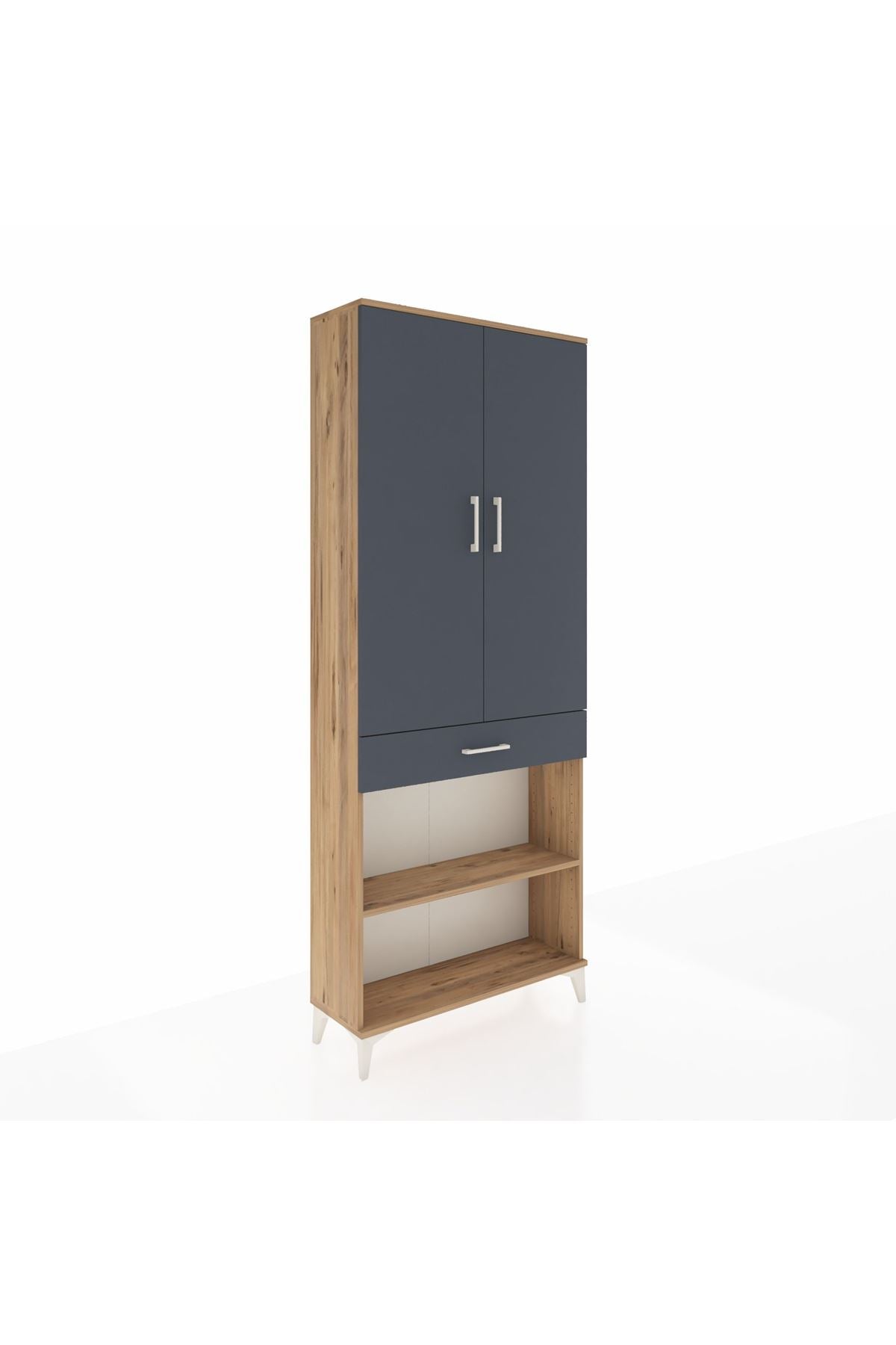 Arges Dolap 4 Raflı Tek Çekmeceli 2 Kapaklı 88x30x221 - S30M150V8A
