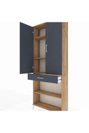 Arges Dolap 4 Raflı Tek Çekmeceli 2 Kapaklı 88x30x221 - S30M150V8A