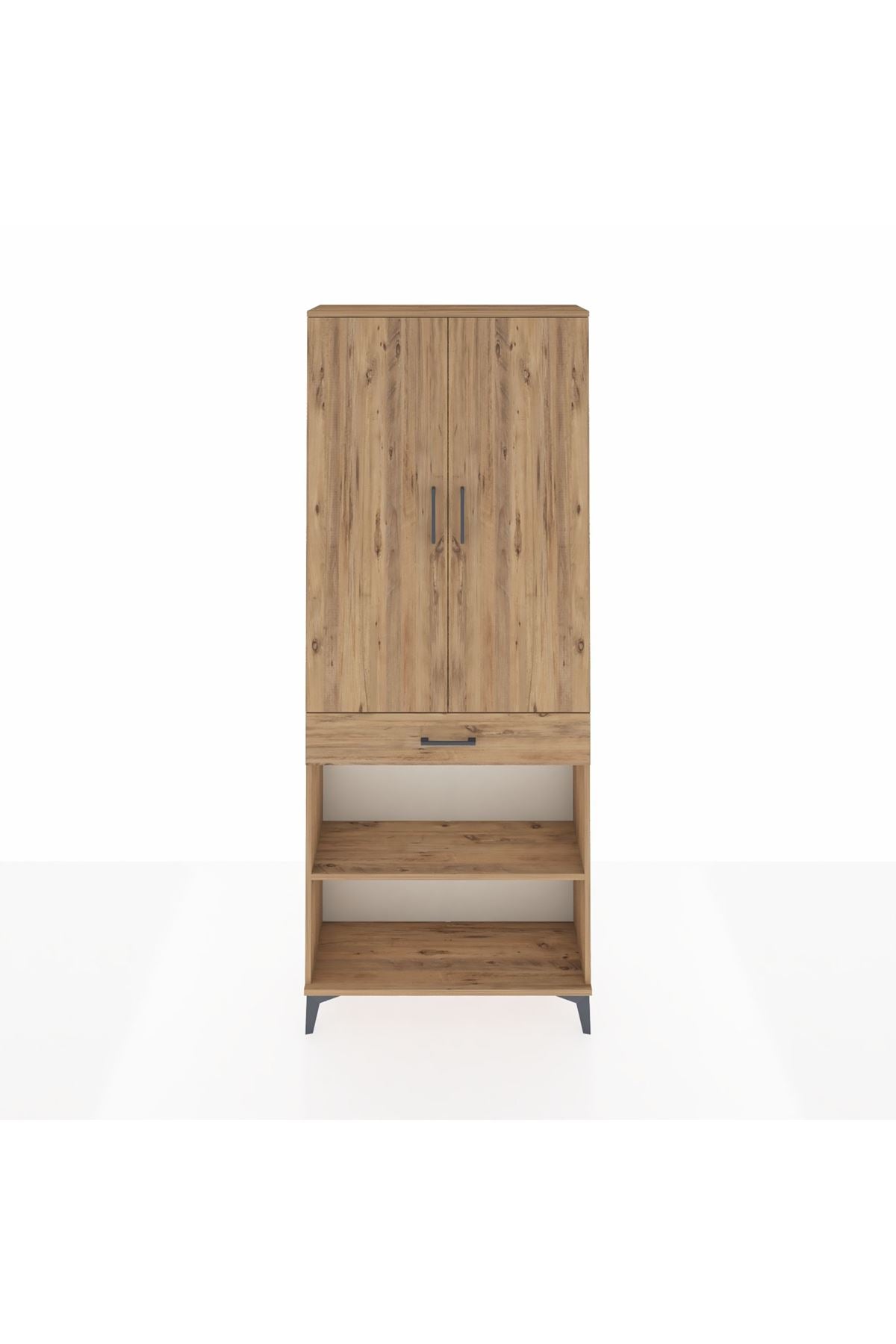 Arges Dolap 4 Raflı Tek Çekmeceli 2 Kapaklı 88x30x221 - S30M150V9A