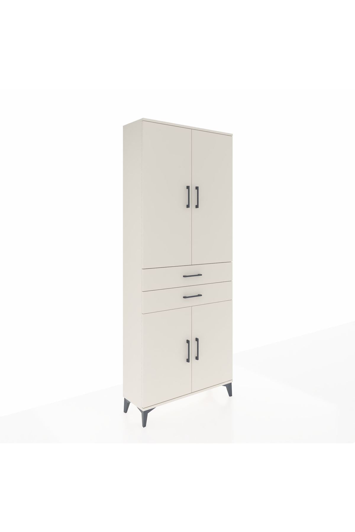 Arges Dolap 4 Raflı 2 Çekmeceli 4 Kapaklı 88x30x221 - S30M151V1A