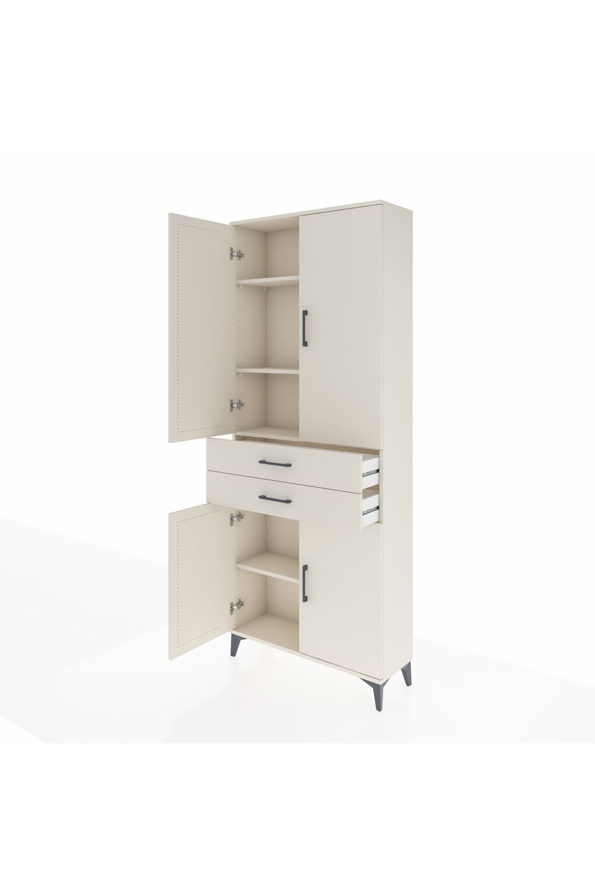 Arges Dolap 4 Raflı 2 Çekmeceli 4 Kapaklı 88x30x221 - S30M151V1A