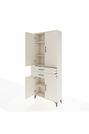 Arges Dolap 4 Raflı 2 Çekmeceli 4 Kapaklı 88x30x221 - S30M151V1A