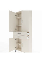 Arges Dolap 4 Raflı 2 Çekmeceli 4 Kapaklı 88x30x221 - S30M151V1A