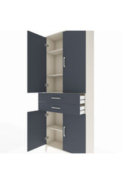 Arges Dolap 4 Raflı 2 Çekmeceli 4 Kapaklı 88x30x221 - S30M151V2A