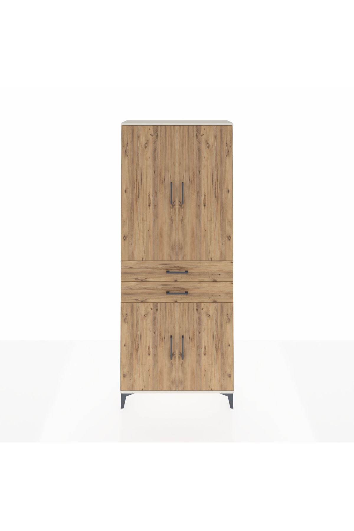 Arges Dolap 4 Raflı 2 Çekmeceli 4 Kapaklı 88x30x221 - S30M151V3A