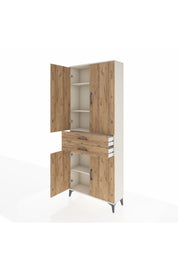 Arges Dolap 4 Raflı 2 Çekmeceli 4 Kapaklı 88x30x221 - S30M151V3A