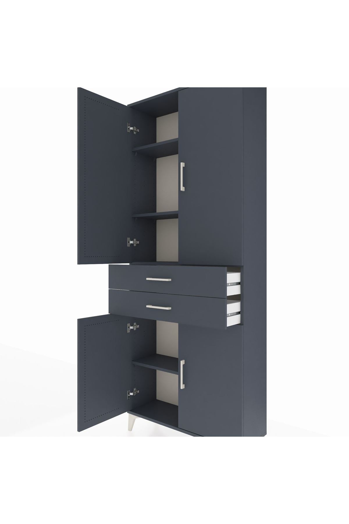 Arges Dolap 4 Raflı 2 Çekmeceli 4 Kapaklı 88x30x221 - S30M151V5A