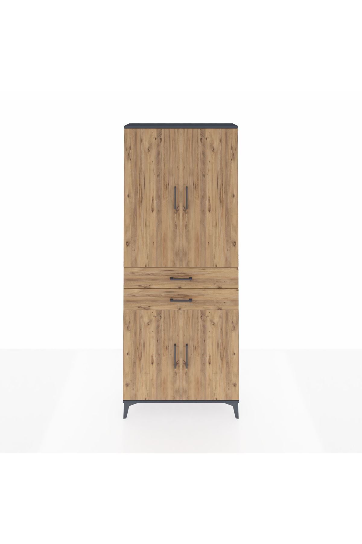 Arges Dolap 4 Raflı 2 Çekmeceli 4 Kapaklı 88x30x221 - S30M151V6A