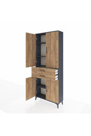 Arges Dolap 4 Raflı 2 Çekmeceli 4 Kapaklı 88x30x221 - S30M151V6A