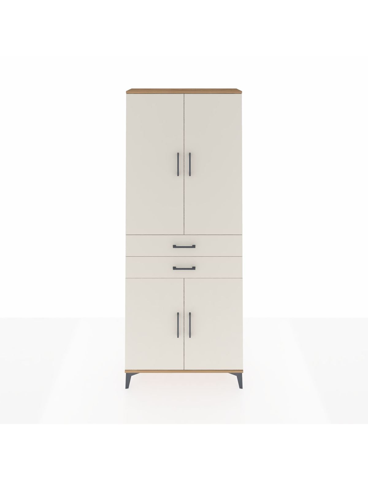 Arges Dolap 4 Raflı 2 Çekmeceli 4 Kapaklı 88x30x221 - S30M151V7A