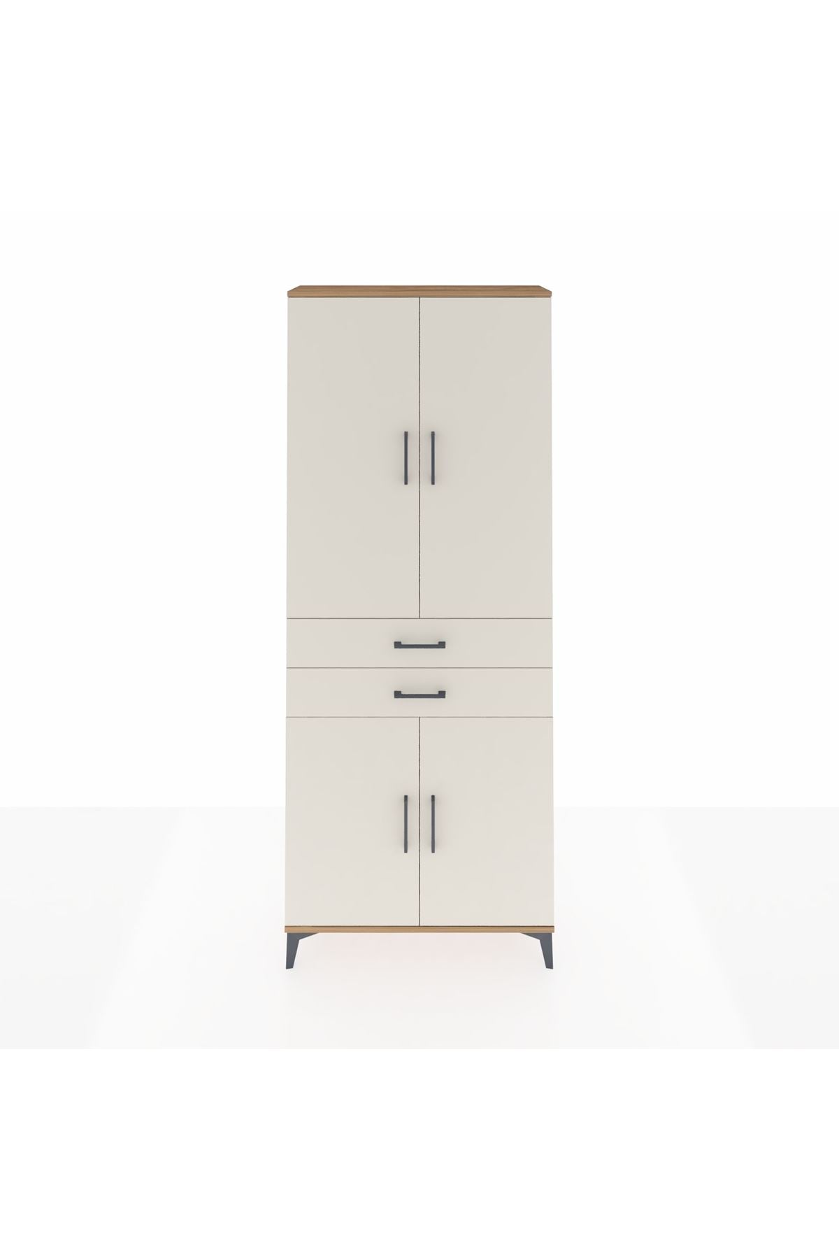 Arges Dolap 4 Raflı 2 Çekmeceli 4 Kapaklı 88x30x221 - S30M151V7A