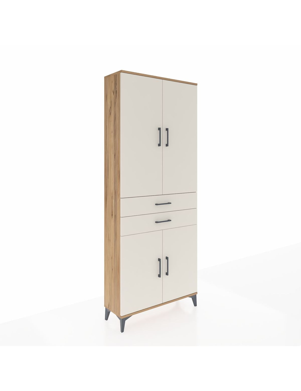 Arges Dolap 4 Raflı 2 Çekmeceli 4 Kapaklı 88x30x221 - S30M151V7A