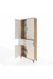 Arges Dolap 4 Raflı 2 Çekmeceli 4 Kapaklı 88x30x221 - S30M151V7A