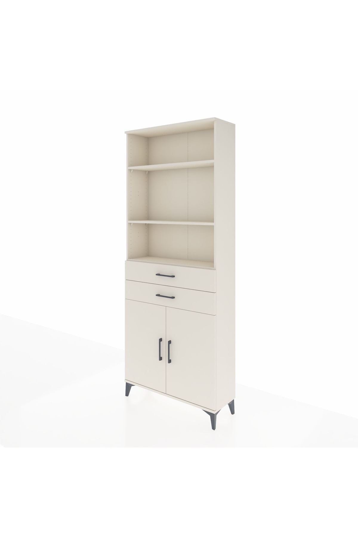 Arges Dolap 4 Raflı 2 Çekmeceli 2 Kapaklı 88x30x221 - S30M152V1A