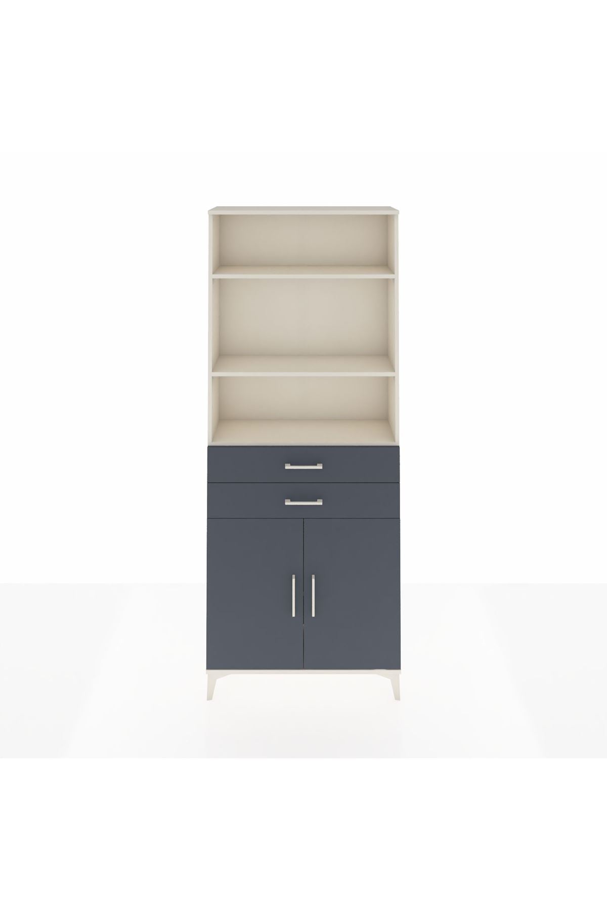 Arges Dolap 4 Raflı 2 Çekmeceli 2 Kapaklı 88x30x221 - S30M152V2A