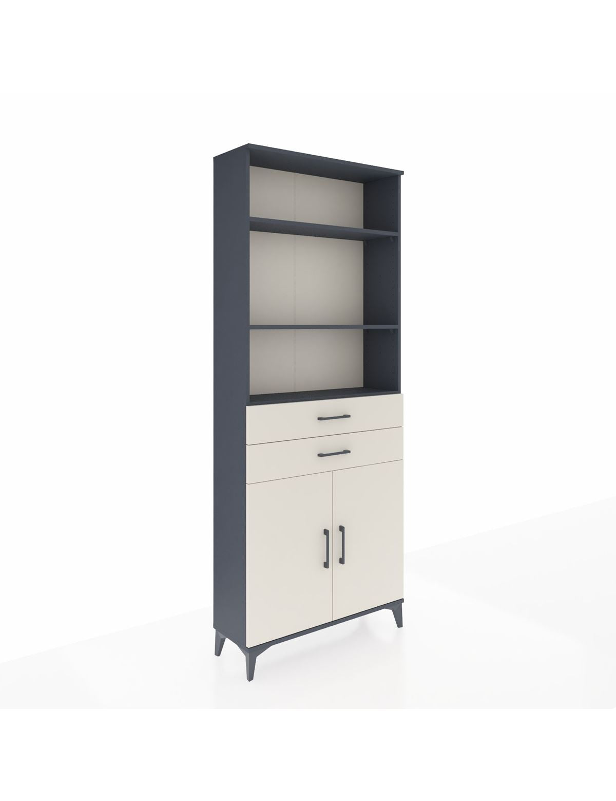 Arges Dolap 4 Raflı 2 Çekmeceli 2 Kapaklı 88x30x221 - S30M152V4A