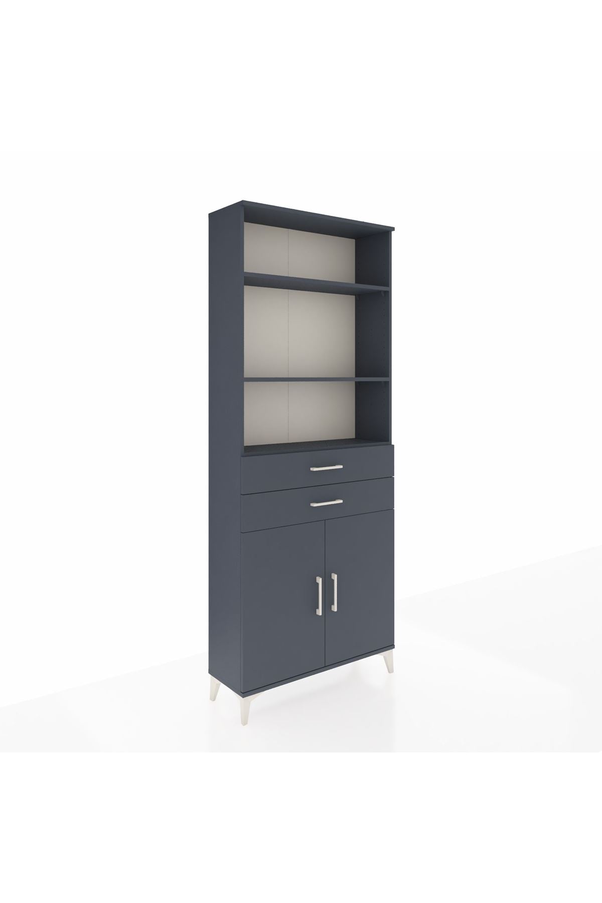 Arges Dolap 4 Raflı 2 Çekmeceli 2 Kapaklı 88x30x221 - S30M152V5A