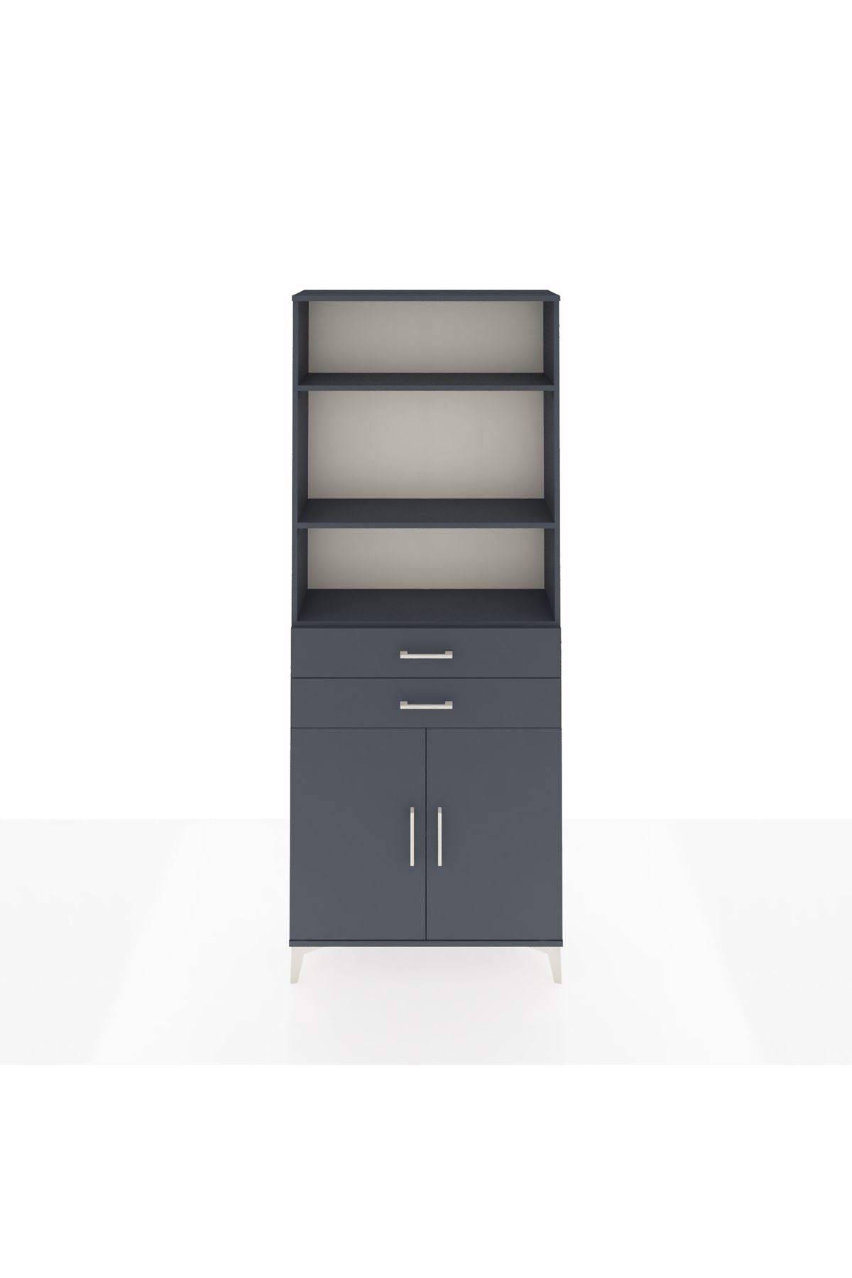 Arges Dolap 4 Raflı 2 Çekmeceli 2 Kapaklı 88x30x221 - S30M152V5A
