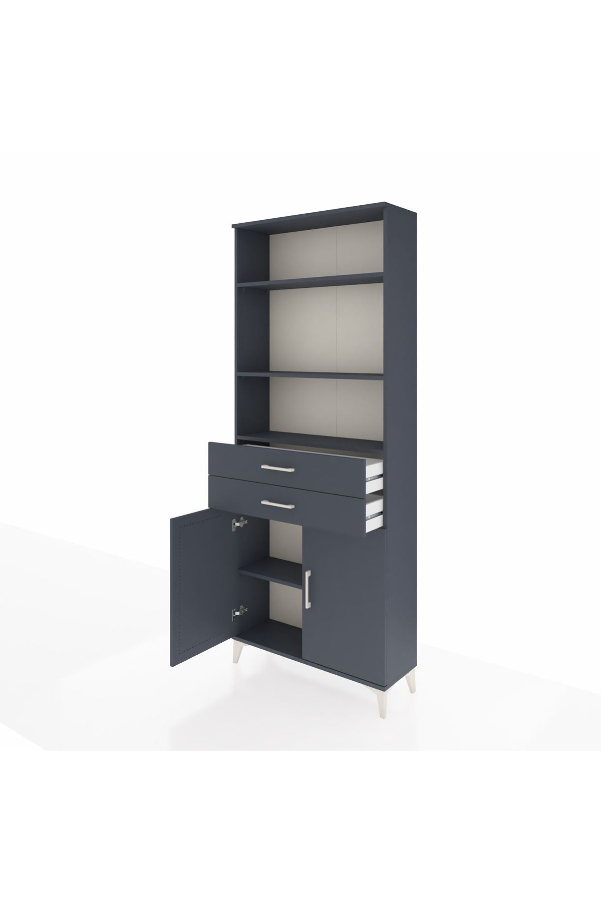 Arges Dolap 4 Raflı 2 Çekmeceli 2 Kapaklı 88x30x221 - S30M152V5A
