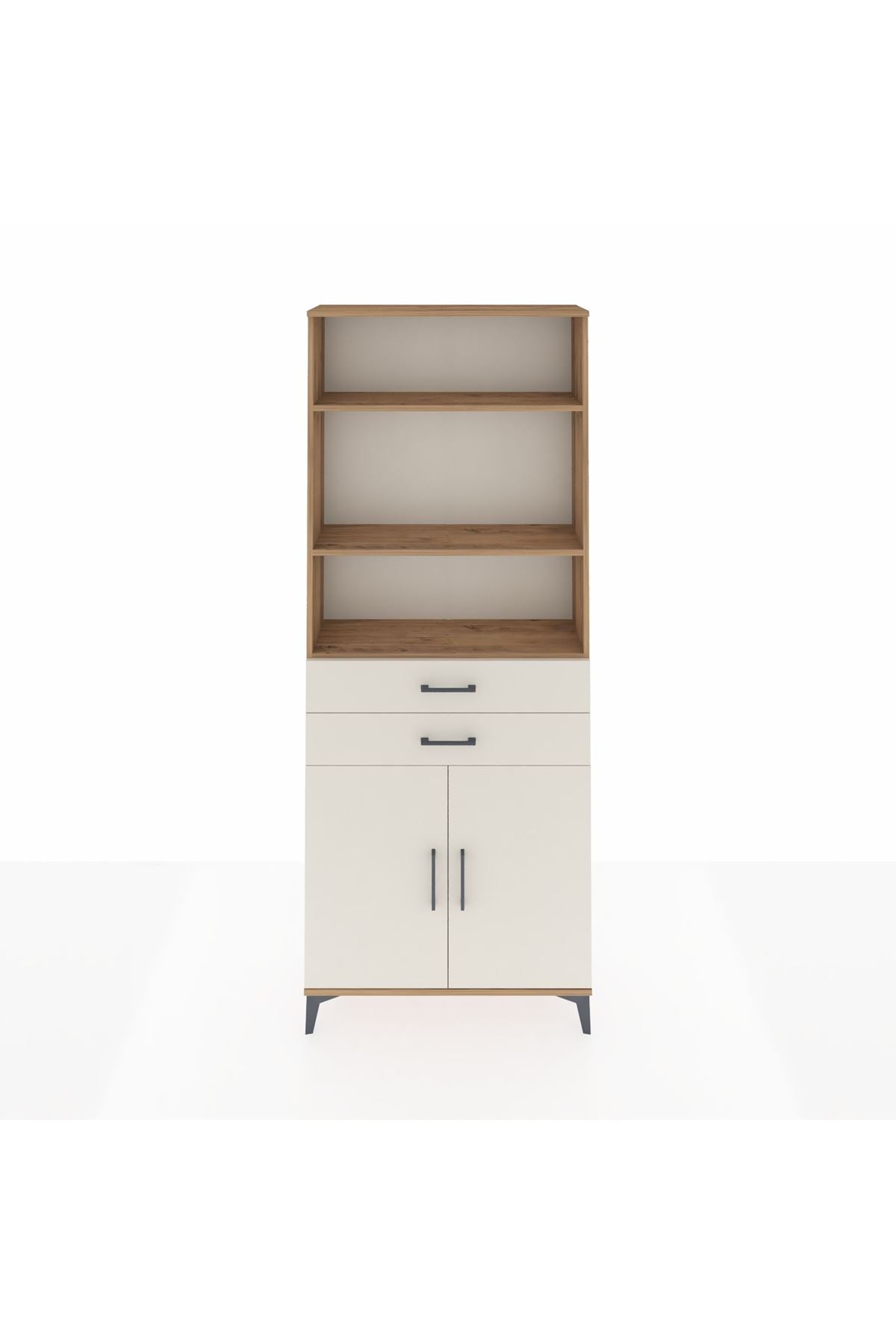 Arges Dolap 4 Raflı 2 Çekmeceli 2 Kapaklı 88x30x221 - S30M152V7A