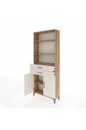 Arges Dolap 4 Raflı 2 Çekmeceli 2 Kapaklı 88x30x221 - S30M152V7A