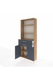 Arges Dolap 4 Raflı 2 Çekmeceli 2 Kapaklı 88x30x221 - S30M152V8A