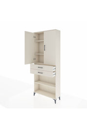 Arges Dolap 4 Raflı 2 Çekmeceli 2 Kapaklı 88x30x221 - S30M153V1A
