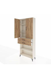 Arges Dolap 4 Raflı 2 Çekmeceli 2 Kapaklı 88x30x221 - S30M153V3A
