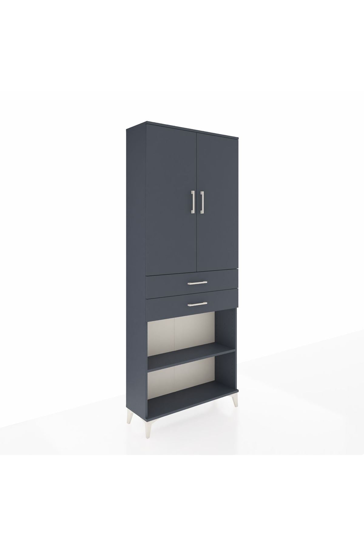 Arges Dolap 4 Raflı 2 Çekmeceli 2 Kapaklı 88x30x221 - S30M153V5A