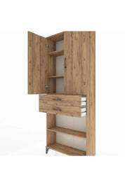 Arges Dolap 4 Raflı 2 Çekmeceli 2 Kapaklı 88x30x221 - S30M153V9A