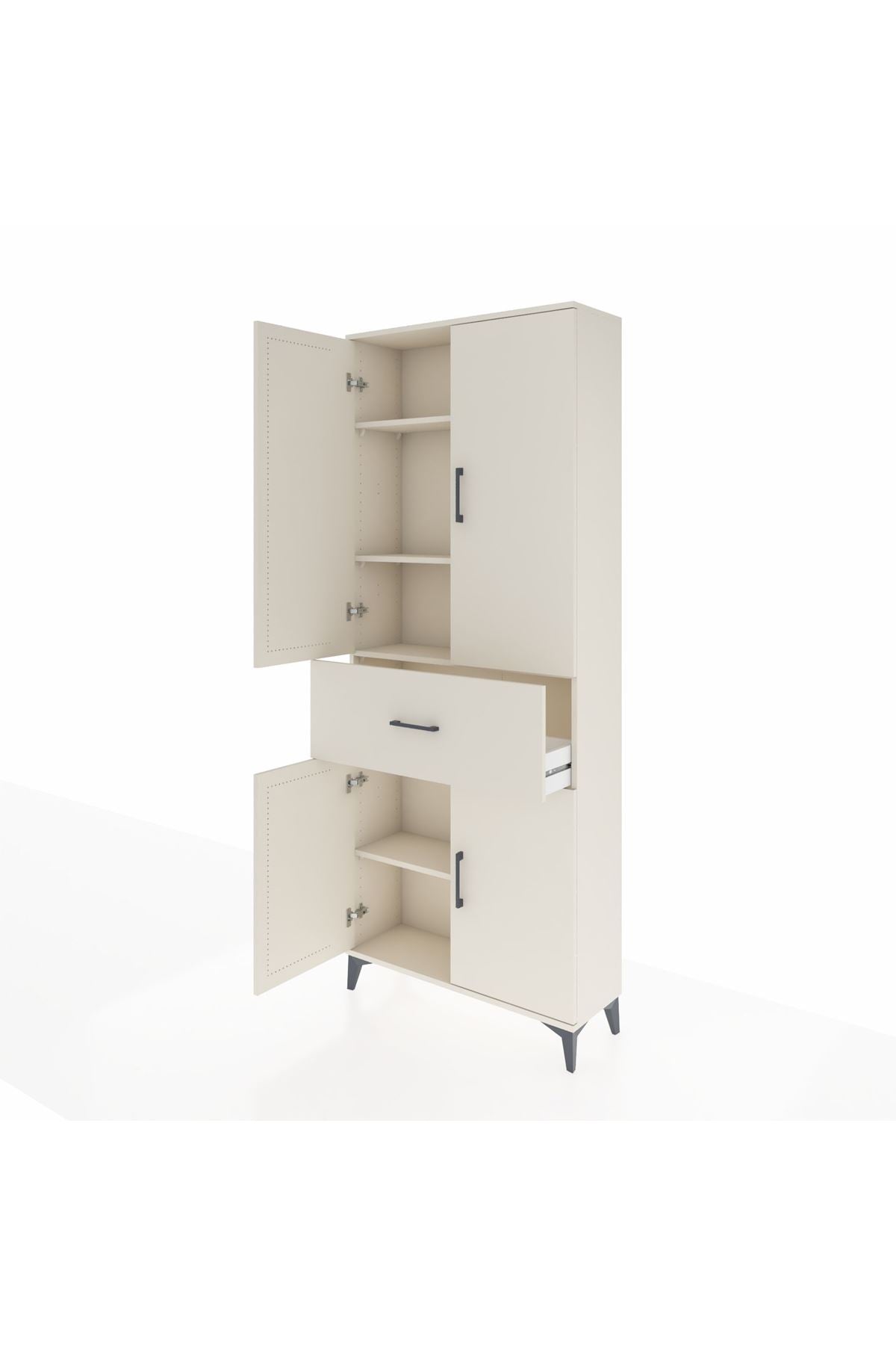 Arges Dolap 4 Raflı Tek Çekmeceli 4 Kapaklı 88x30x221 - S30M154V1A