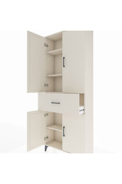 Arges Dolap 4 Raflı Tek Çekmeceli 4 Kapaklı 88x30x221 - S30M154V1A