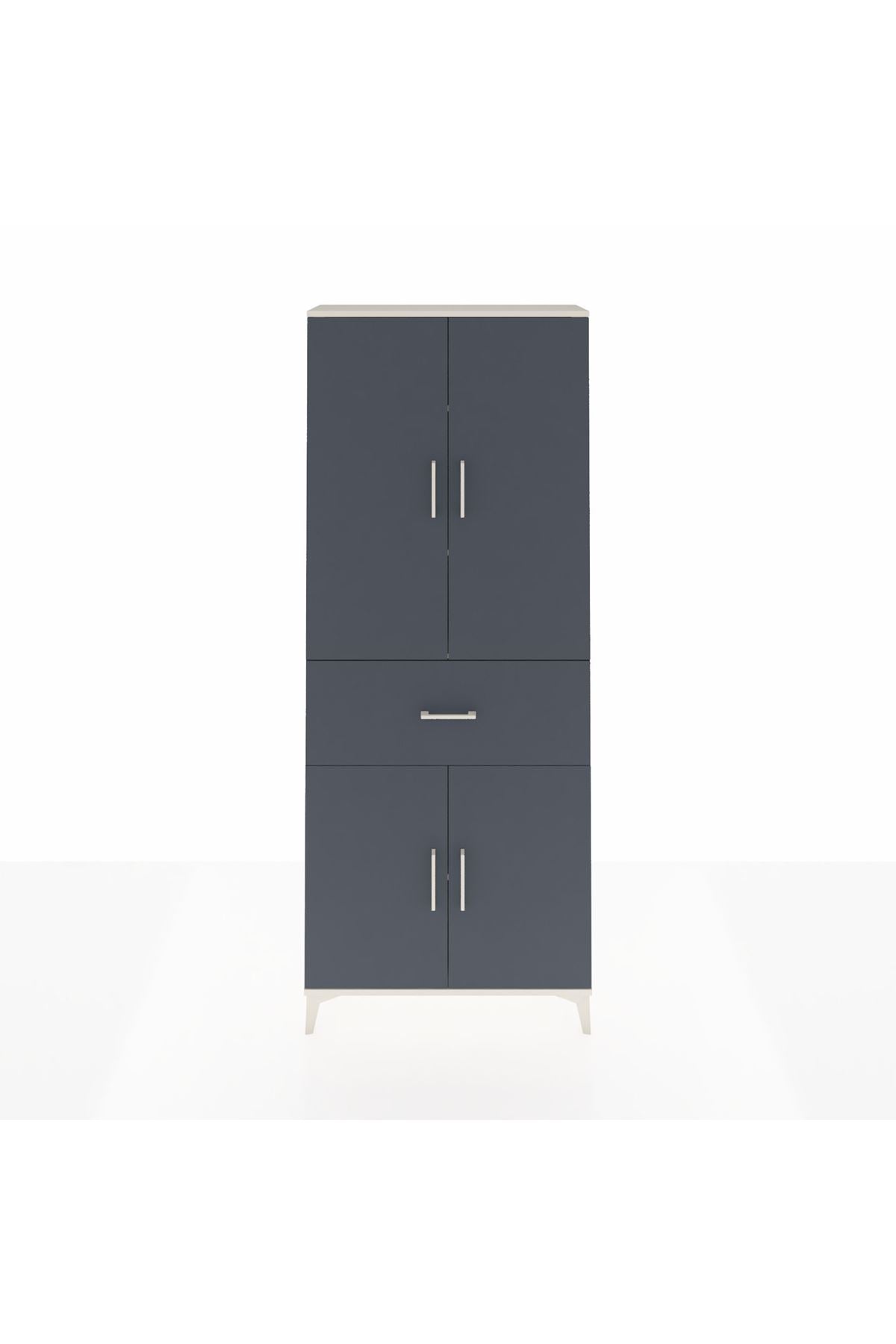 Arges Dolap 4 Raflı Tek Çekmeceli 4 Kapaklı 88x30x221 - S30M154V2A