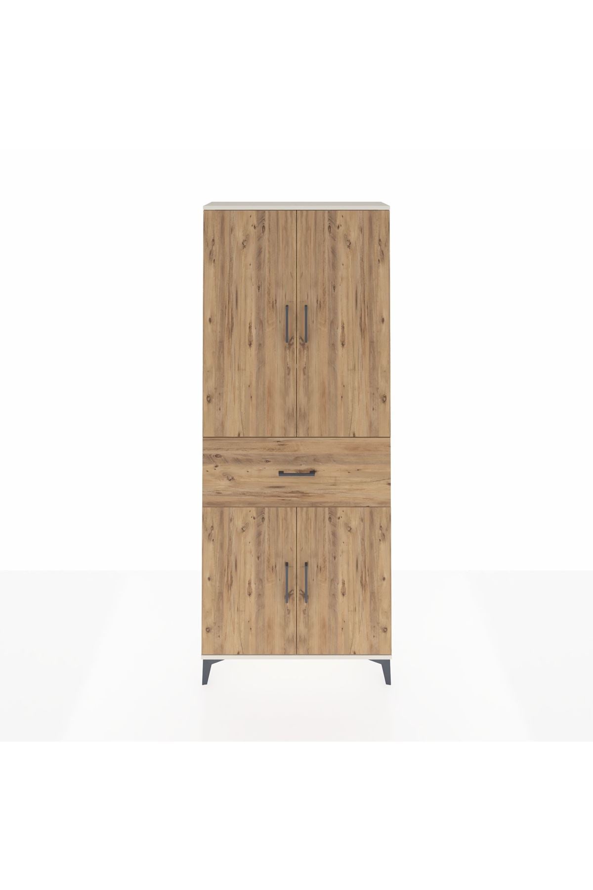 Arges Dolap 4 Raflı Tek Çekmeceli 4 Kapaklı 88x30x221 - S30M154V3A