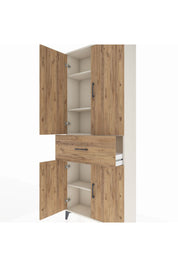Arges Dolap 4 Raflı Tek Çekmeceli 4 Kapaklı 88x30x221 - S30M154V3A