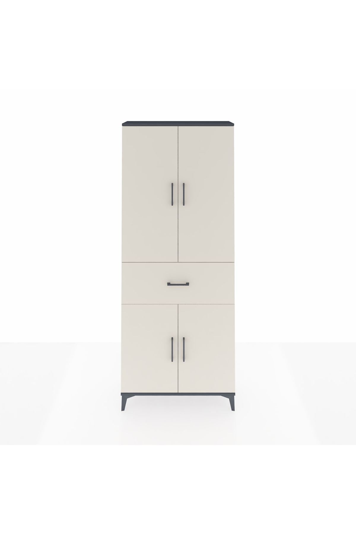 Arges Dolap 4 Raflı Tek Çekmeceli 4 Kapaklı 88x30x221 - S30M154V4A