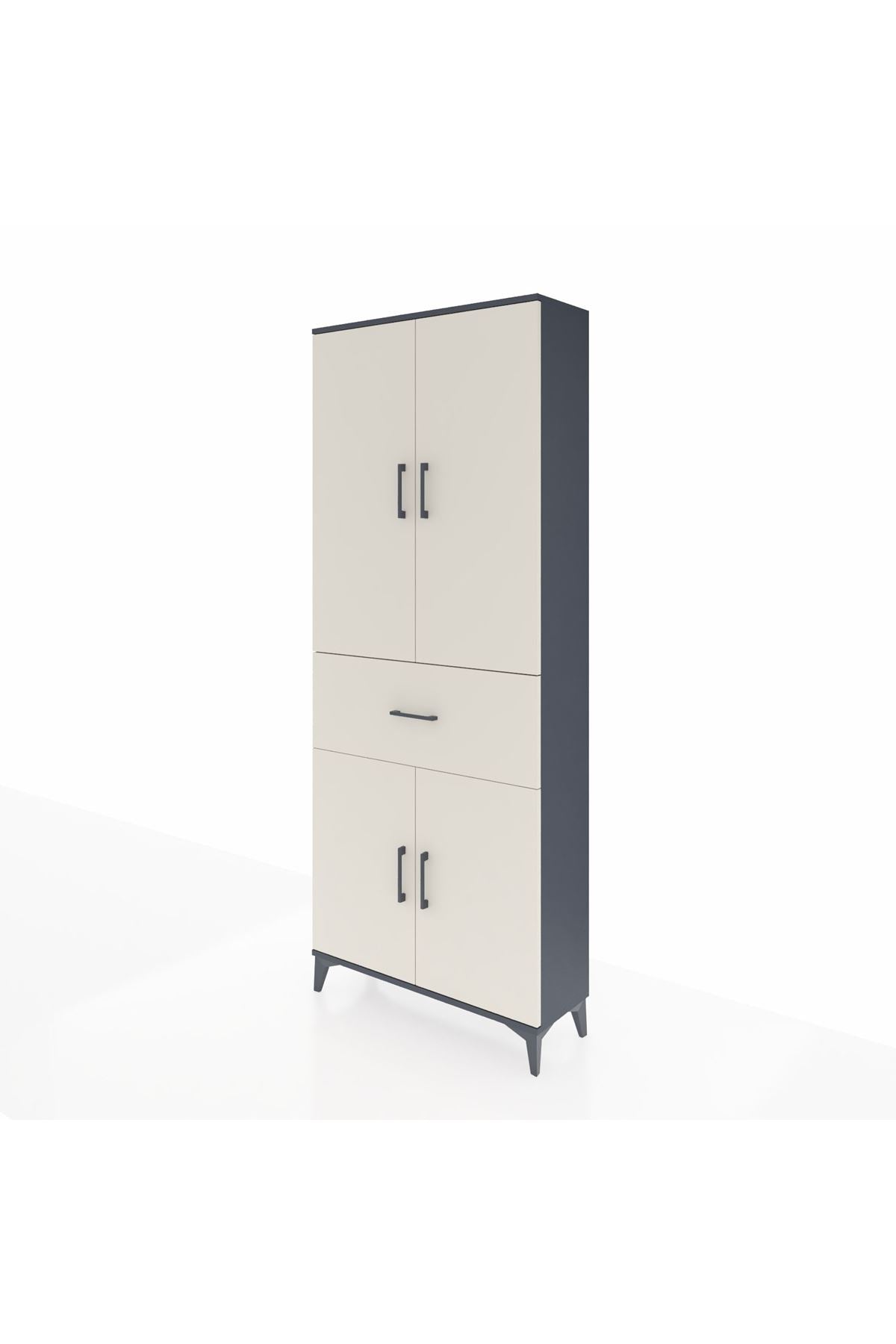 Arges Dolap 4 Raflı Tek Çekmeceli 4 Kapaklı 88x30x221 - S30M154V4A
