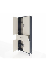 Arges Dolap 4 Raflı Tek Çekmeceli 4 Kapaklı 88x30x221 - S30M154V4A
