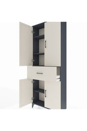Arges Dolap 4 Raflı Tek Çekmeceli 4 Kapaklı 88x30x221 - S30M154V4A