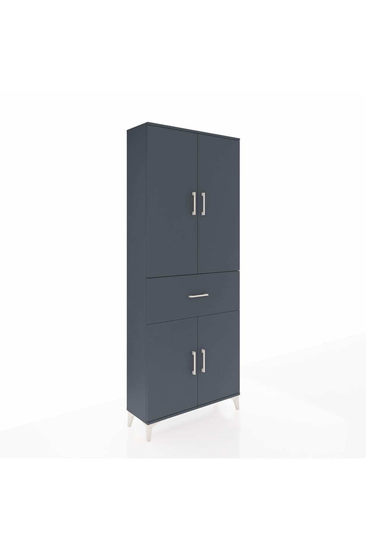 Arges Dolap 4 Raflı Tek Çekmeceli 4 Kapaklı 88x30x221 - S30M154V5A