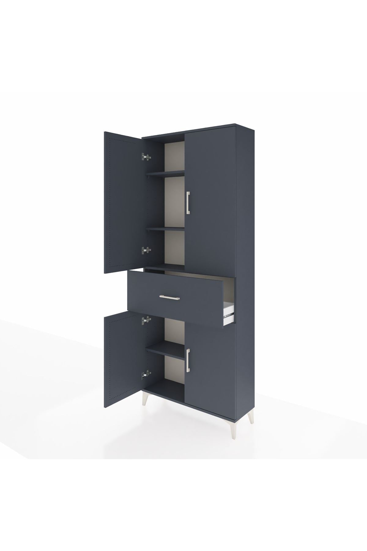 Arges Dolap 4 Raflı Tek Çekmeceli 4 Kapaklı 88x30x221 - S30M154V5A