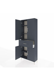 Arges Dolap 4 Raflı Tek Çekmeceli 4 Kapaklı 88x30x221 - S30M154V5A