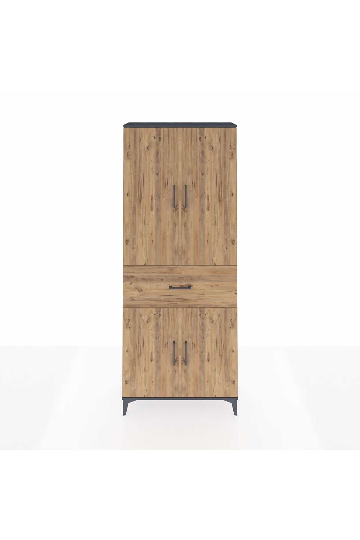 Arges Dolap 4 Raflı Tek Çekmeceli 4 Kapaklı 88x30x221 - S30M154V6A