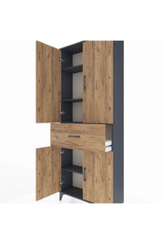 Arges Dolap 4 Raflı Tek Çekmeceli 4 Kapaklı 88x30x221 - S30M154V6A