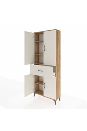 Arges Dolap 4 Raflı Tek Çekmeceli 4 Kapaklı 88x30x221 - S30M154V7A