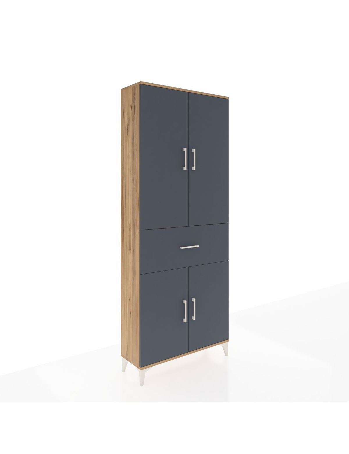 Arges Dolap 4 Raflı Tek Çekmeceli 4 Kapaklı 88x30x221 - S30M154V8A
