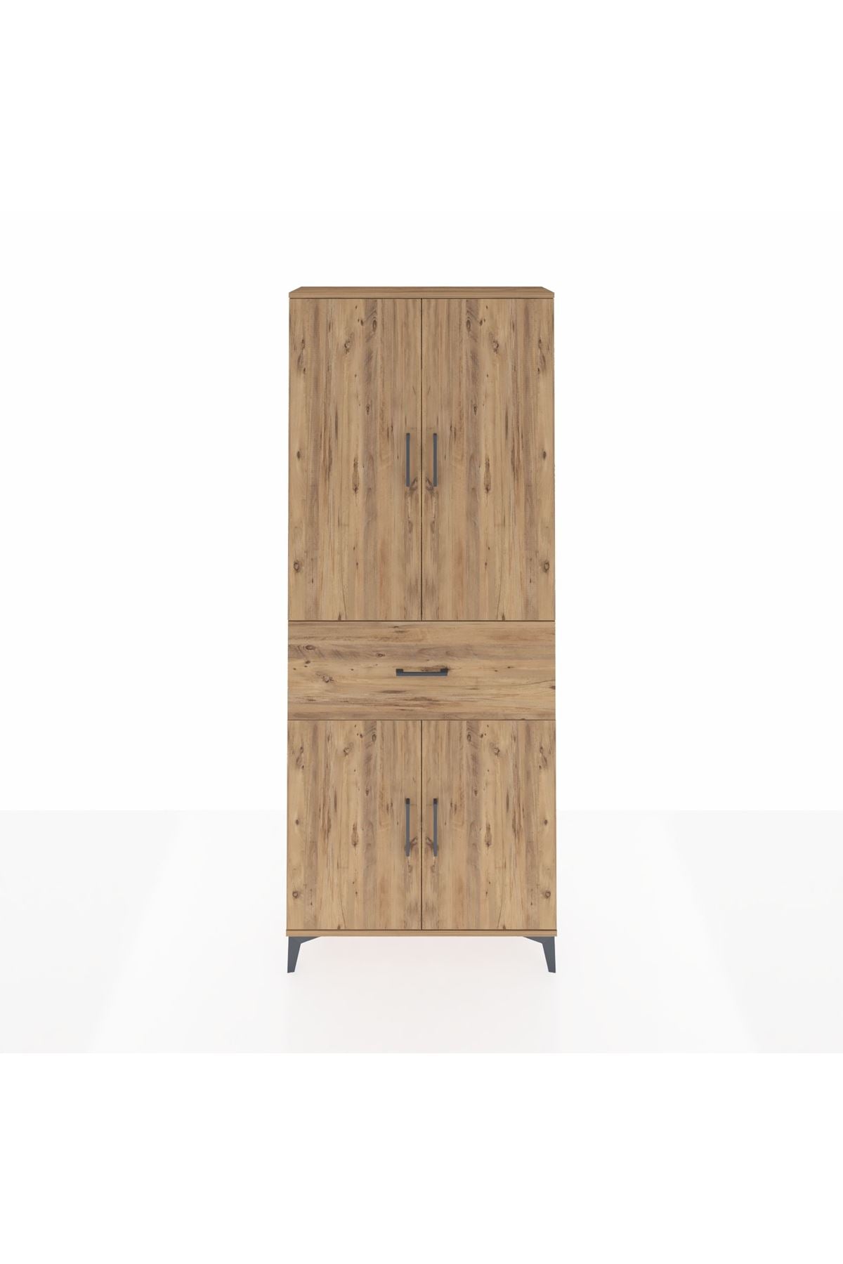 Arges Dolap 4 Raflı Tek Çekmeceli 4 Kapaklı 88x30x221 - S30M154V9A