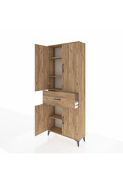 Arges Dolap 4 Raflı Tek Çekmeceli 4 Kapaklı 88x30x221 - S30M154V9A