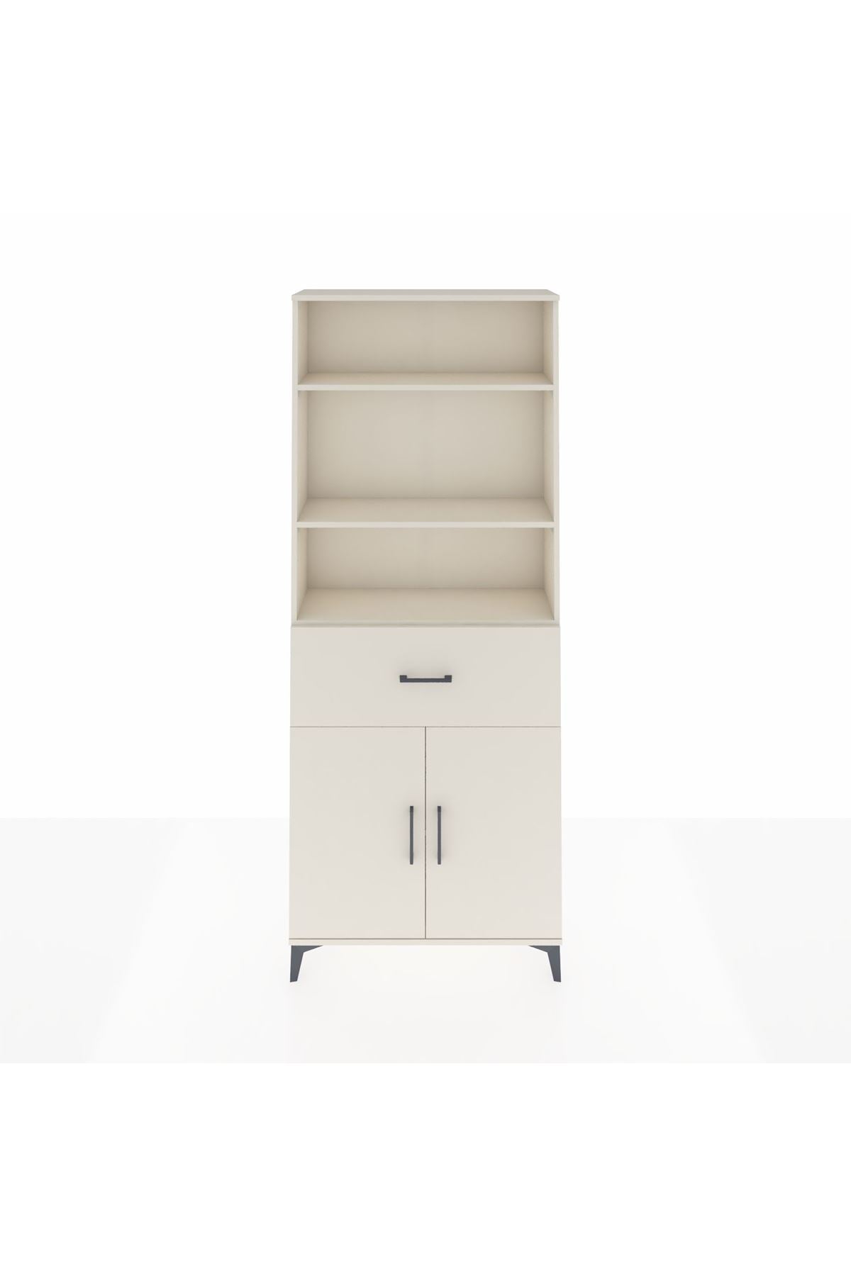 Arges Dolap 4 Raflı Tek Çekmeceli 2 Kapaklı 88x30x221 - S30M155V1A