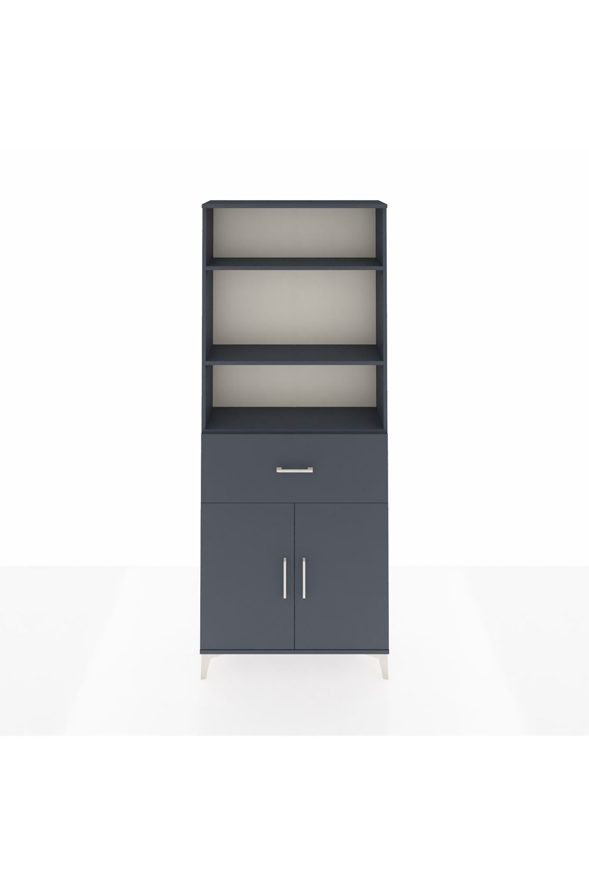 Arges Dolap 4 Raflı Tek Çekmeceli 2 Kapaklı 88x30x221 - S30M155V5A